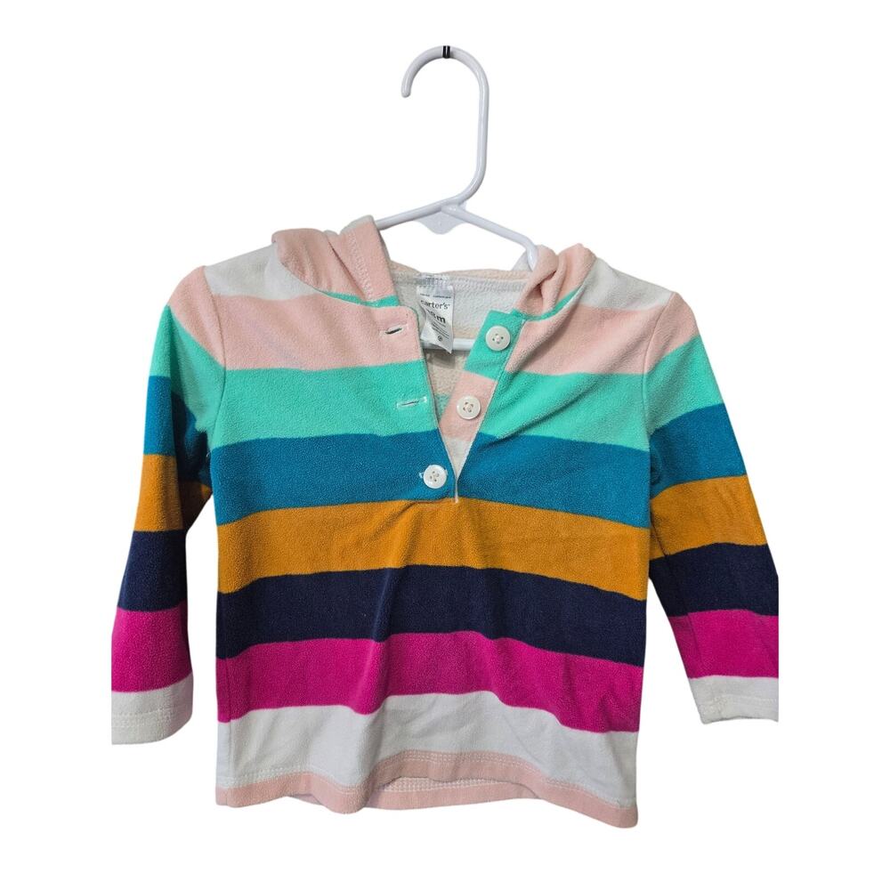 Multicolor Striped Hooded Sweater - Carter's - 18mo